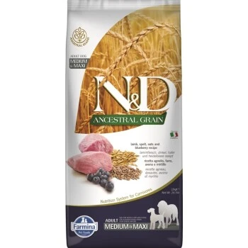 Farmina N&D Dog ANCESTRAL GRAIN Adult Medium/Maxi Lamm, Dinkel Und Heidelbeere 12kg 3 Farmina N&D Dog ANCESTRAL GRAIN Adult Medium/Maxi Lamm, Dinkel Und Heidelbeere 12kg